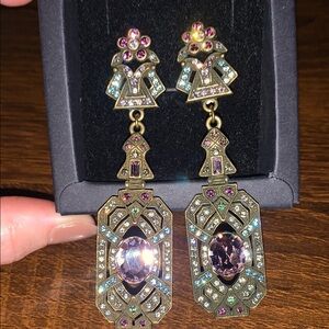 Heidi Daus Vintage Art Deco Clip-on Earrings